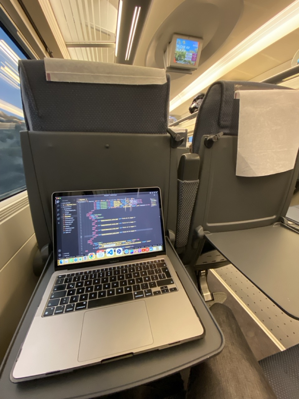 ordenador en tren